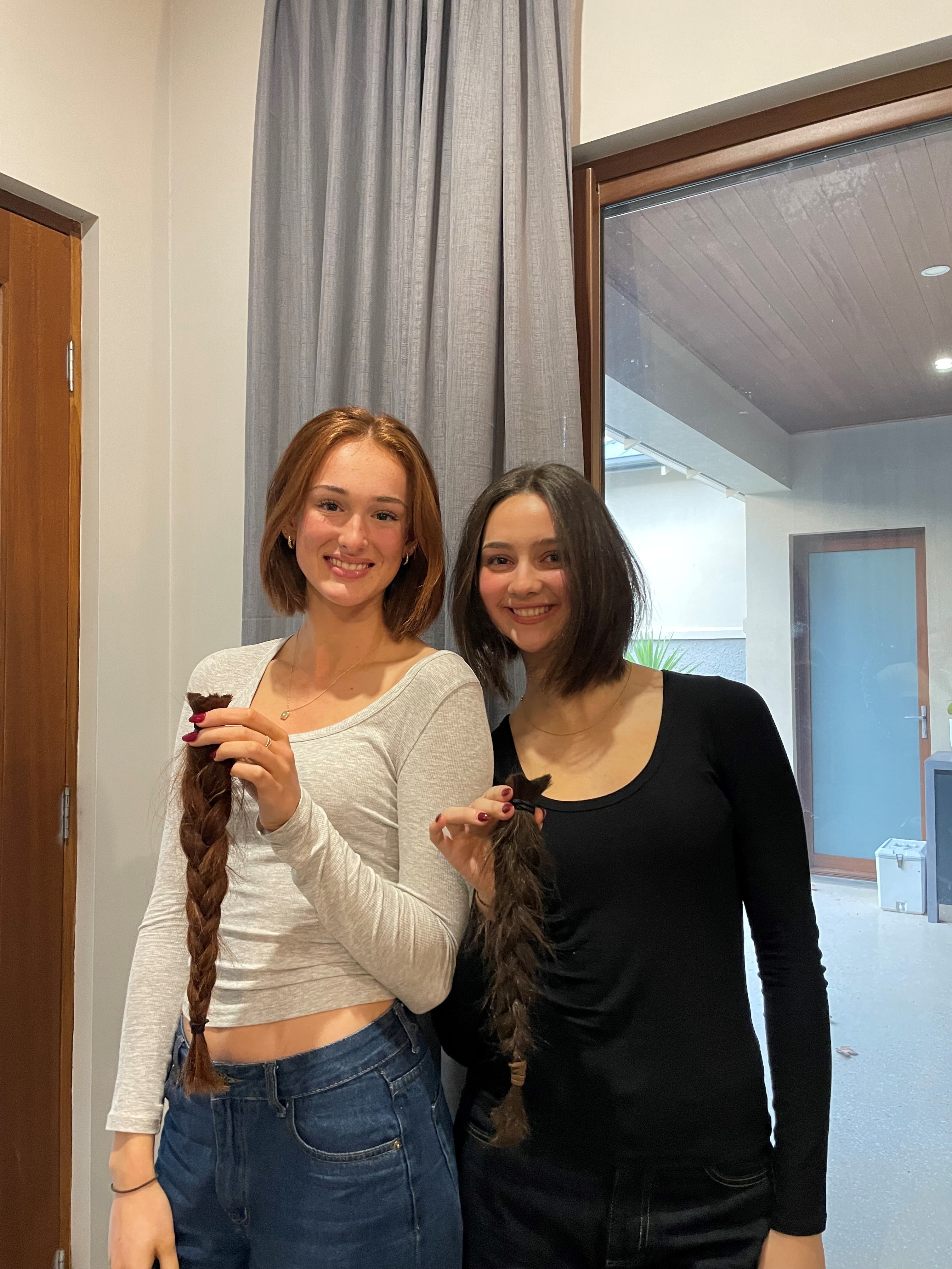 Zoe and Lara Cut Their Ponytails in the World's Greatest Shave Zoe and Lara Cut Their Ponytails in the World's Greatest Shave